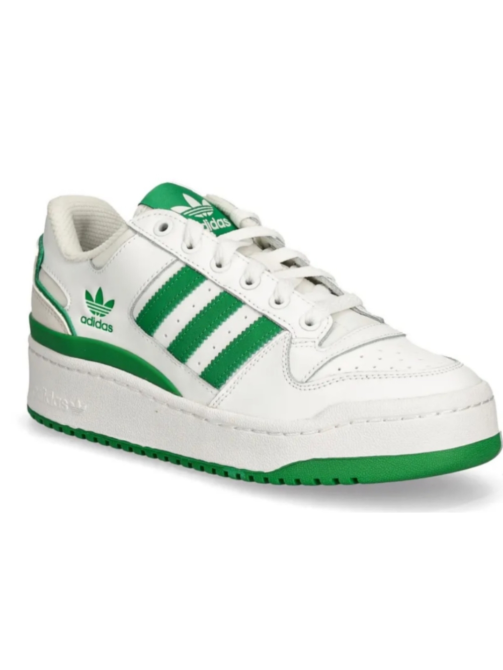 Adidas Women's White and Green Court-Style Sneakers Size: 6.5